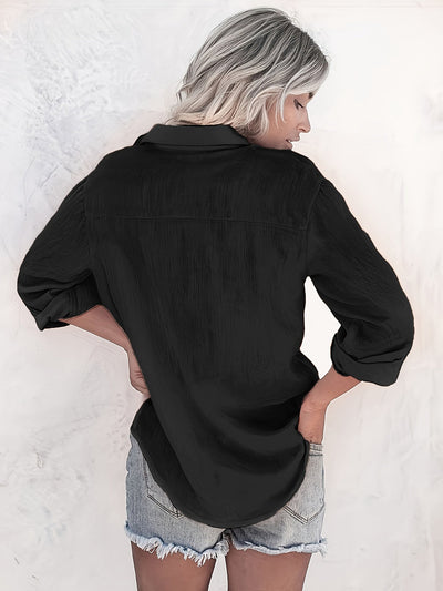 Årvill | Myk og luftig skjortebluse med brystlomme