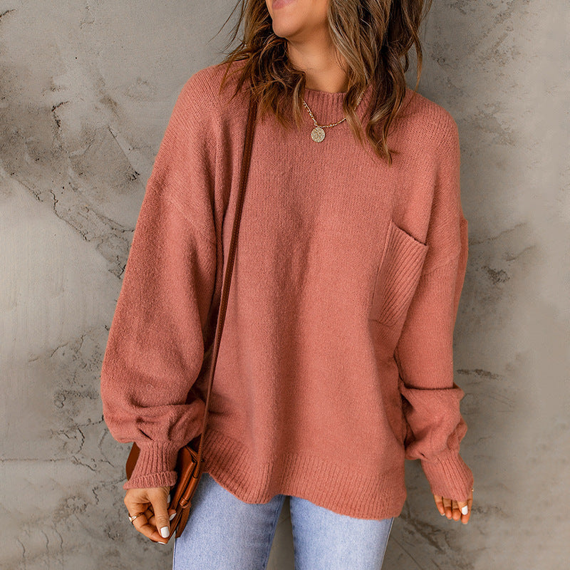 Miranda | Crew Neck Langermet Løs Genser