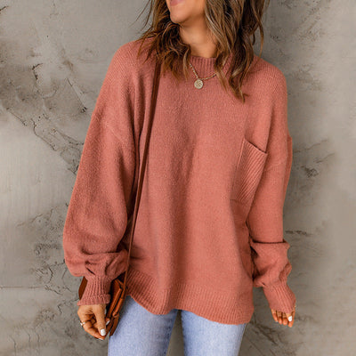 Miranda | Crew Neck Langermet Løs Genser