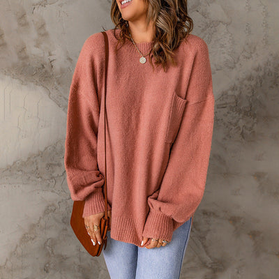 Miranda | Crew Neck Langermet Løs Genser