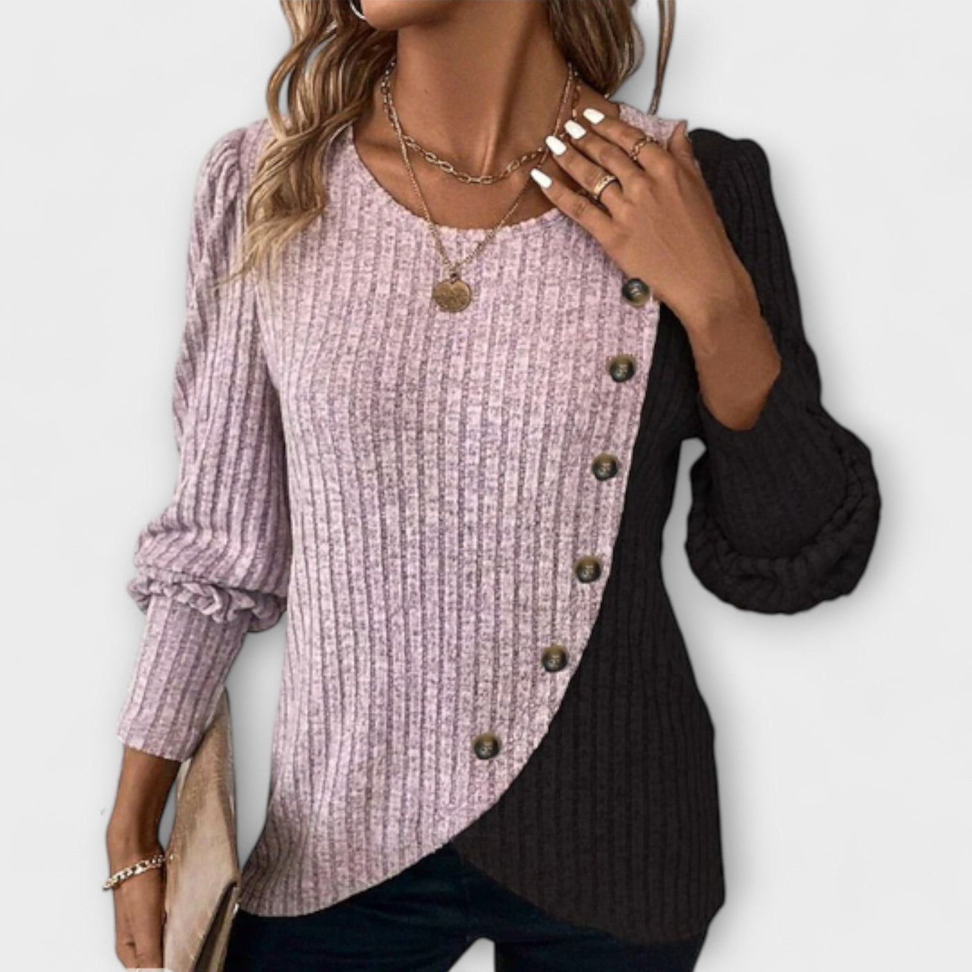 Ella | Elegant Bluse i Strikk