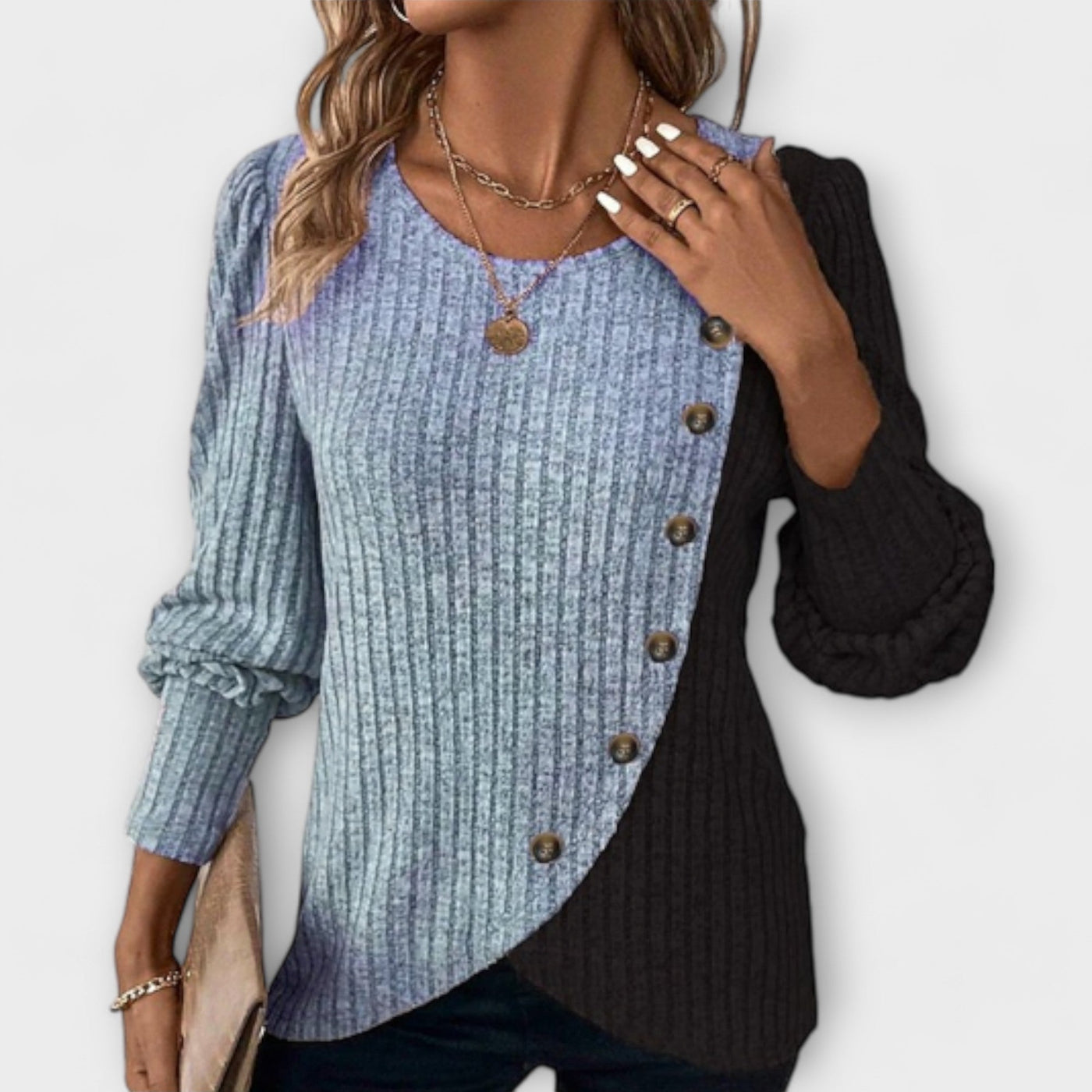 Ella | Elegant Bluse i Strikk