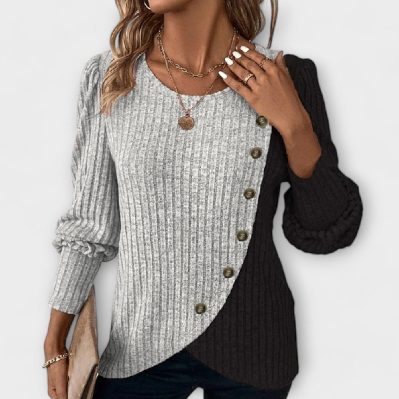 Ella | Elegant Bluse i Strikk