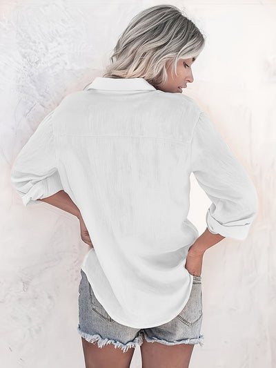 Årvill | Myk og luftig skjortebluse med brystlomme