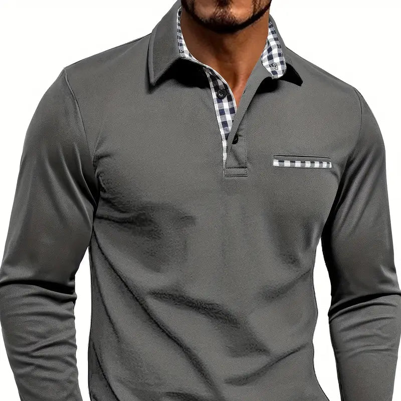 Van Laar – Poloshirt med Lange Ermer